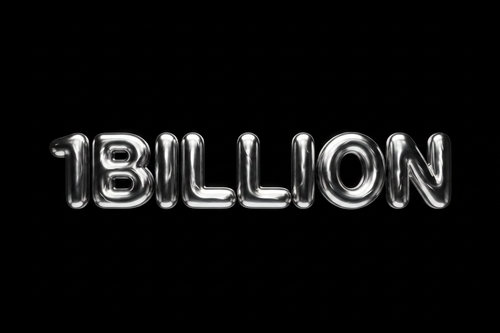 1BILLION Liquid Chrome Wordmark
